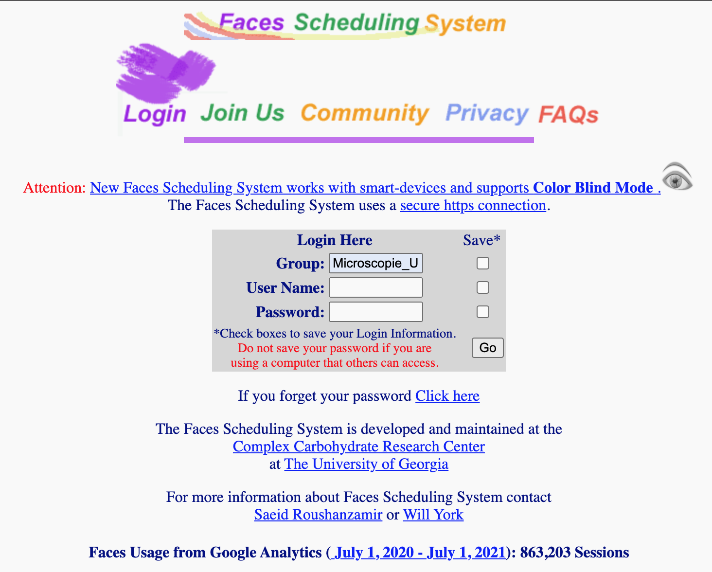 FACES Scheduling System